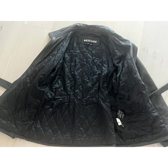 Kenneth Cole Reaction Mens leather jacket winter warm classic sophisticated work - Picture 6 of 9
